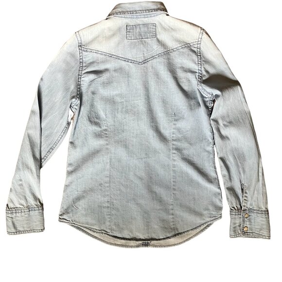 Mudd Girls M(10/12) Chambraly Long Sleeve Snap Shirt SUPER SOFT - Picture 5 of 14